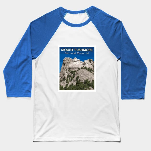 Mount Rushmore Baseball T-Shirt by Nicomaja